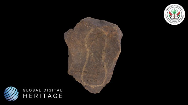 Petroglyph TK_RA003, Tareef Kalba, Sharjah – Kostenloses 3D-Modell STL