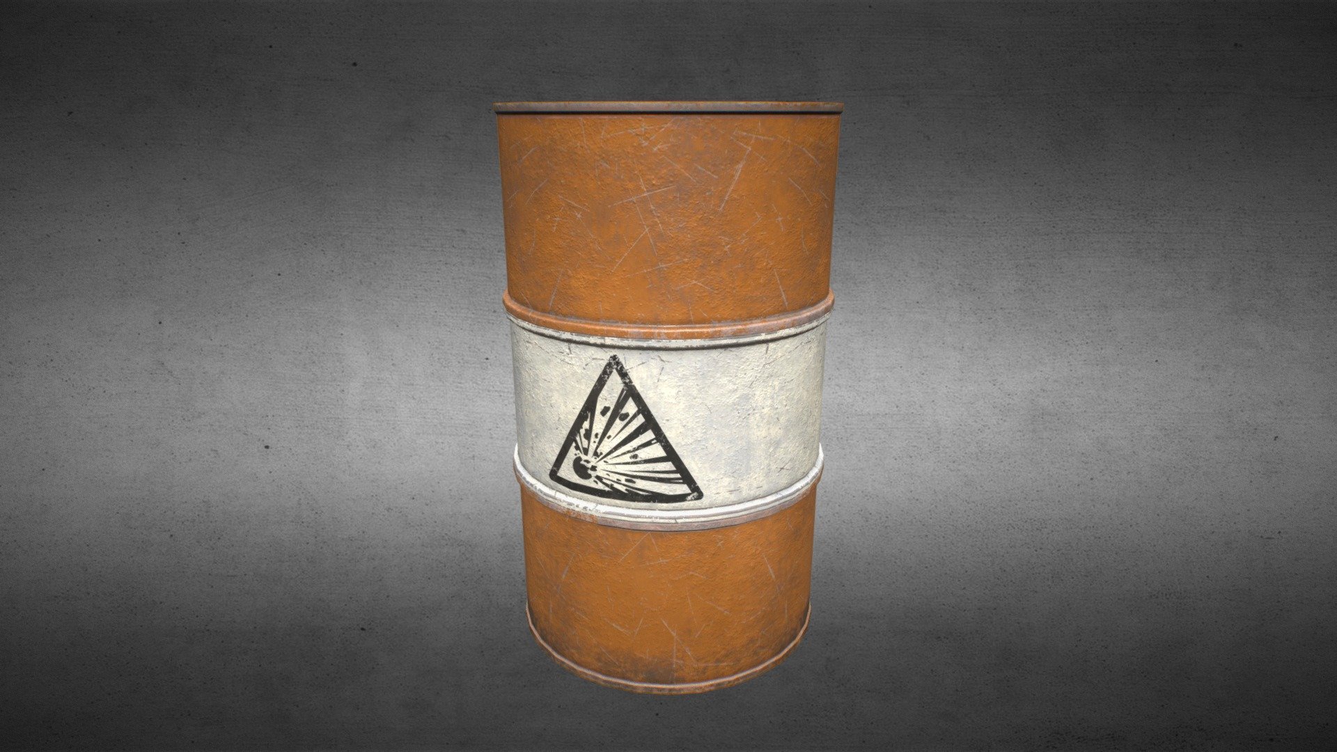 Orange Drum Barrel