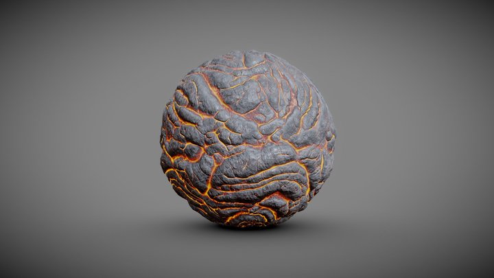 Magma Floor Hot- 4k PBR Textures 3D Model