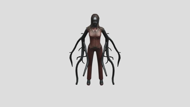 Dead frontier Tentacle_woman charred 3D Model