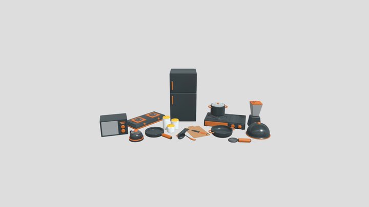 Kitchen Items Pack 3D Model