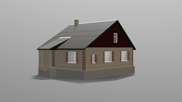 House white bricks 3D Model