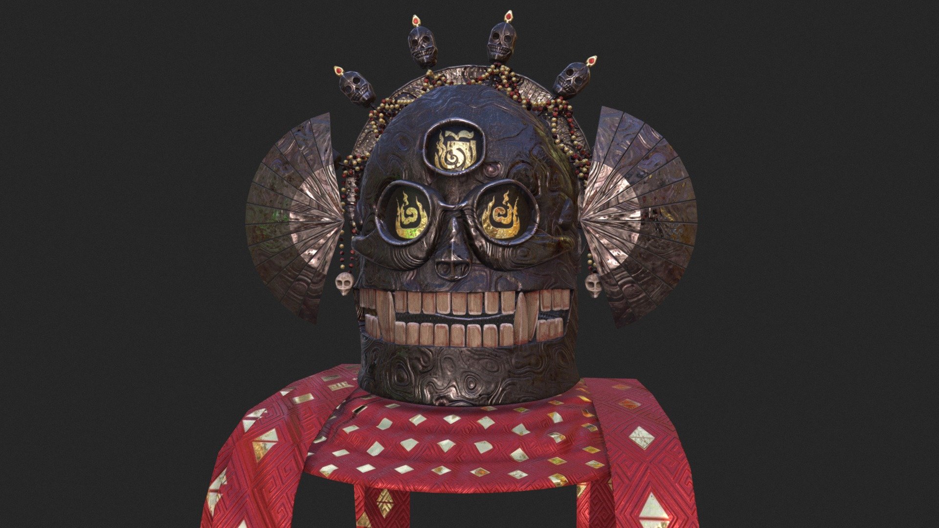 Tibetan Helmet - 3D model by VladRad [1d5d1b2] - Sketchfab