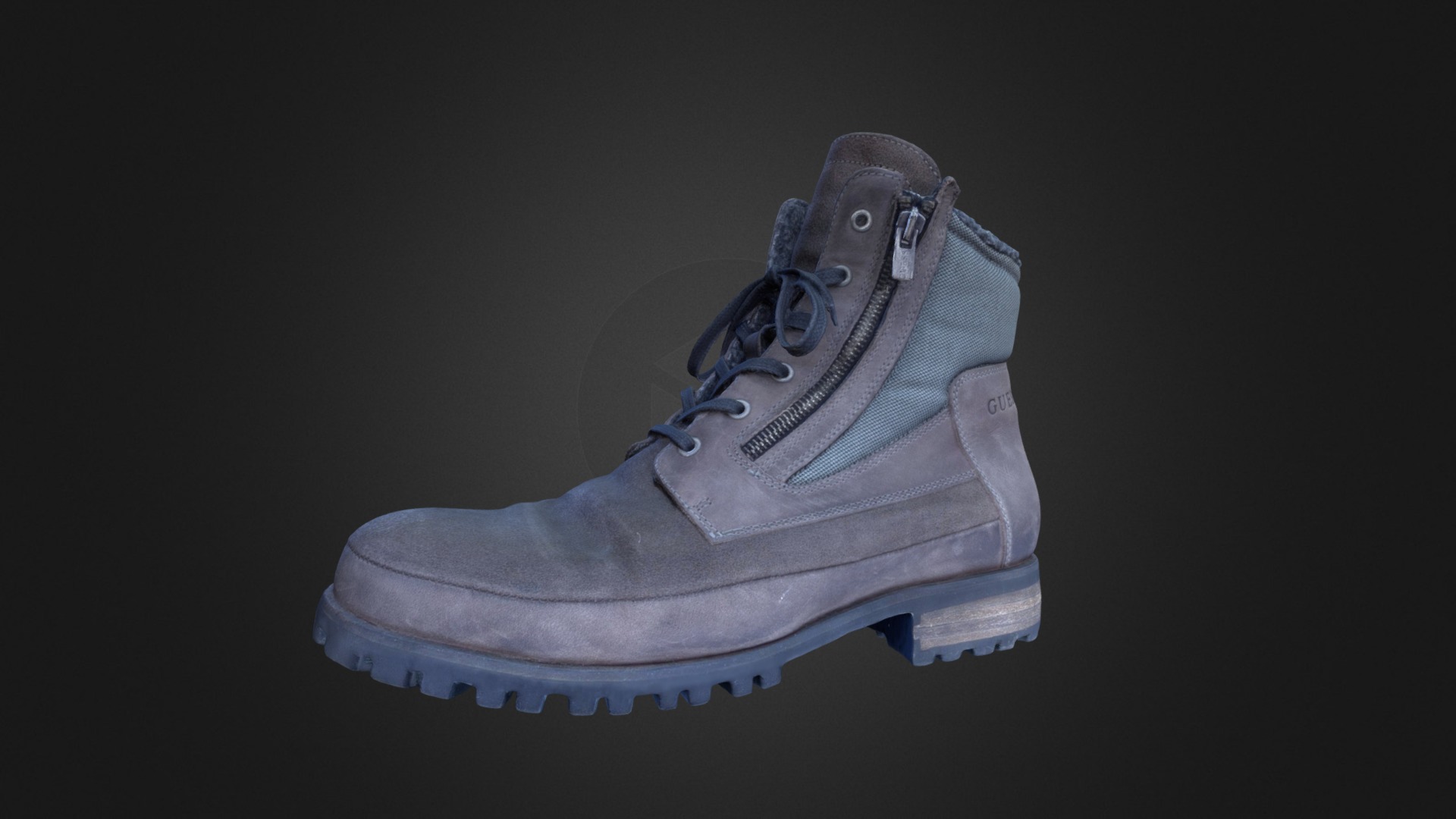 3D model Shoe - This is a 3D model of the Shoe. The 3D model is about a grey shoe with a white sole.