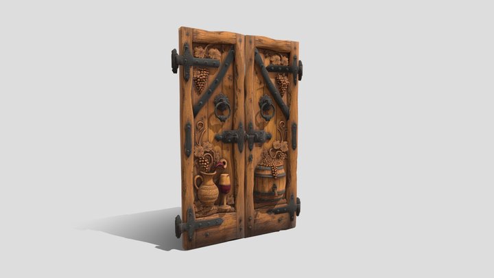 Wooden Door gate 3d model free – Modelo 3D gratuito STL
