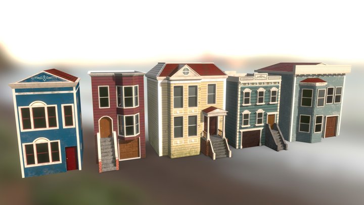 San Francisco Houses 3D Model
