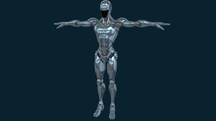 Azure Automaton (basic animations) - Optimized 3D Model
