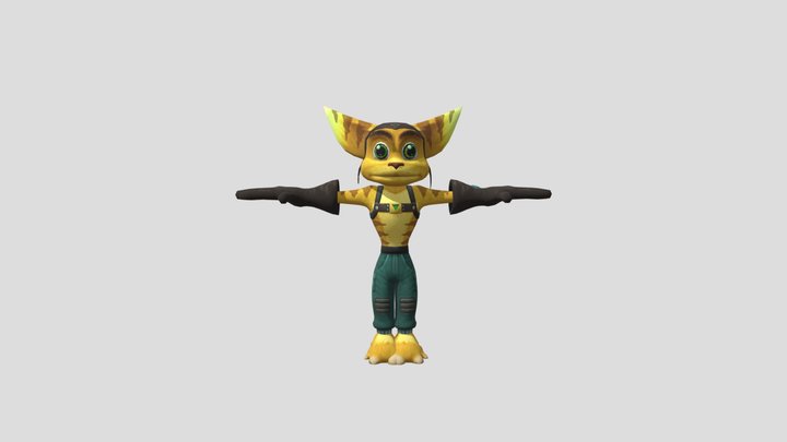 PlayStation 3 - Ratchet & Clank HD - Ratchet 3D Model
