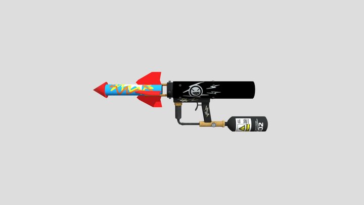 Rainbow Rocket | VRC Asset 3D Model