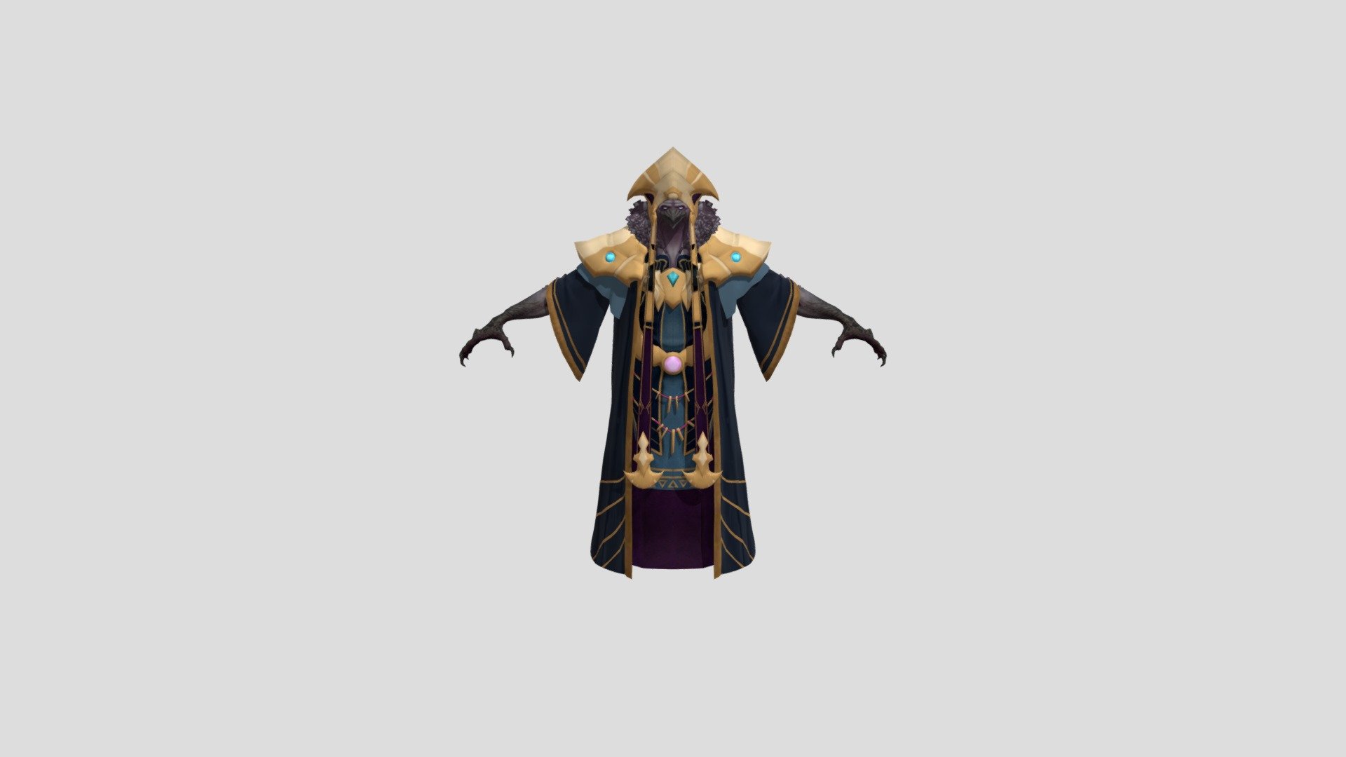 quiet robe 3D model by metroid_sky1409 [1d61570] Sketchfab