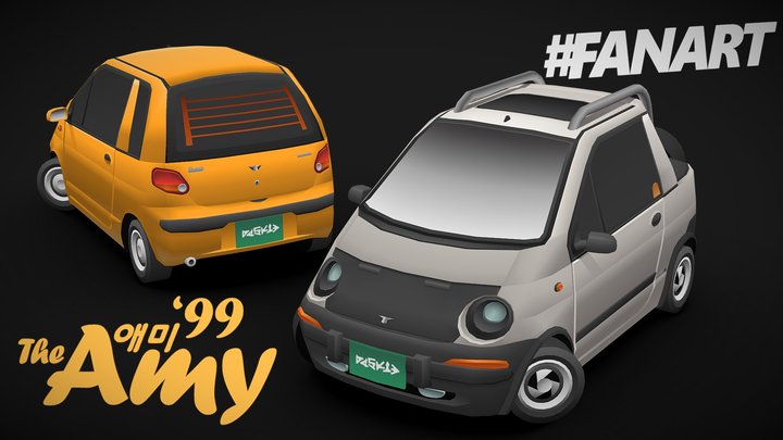 #DRIVE #FANART - Amy (Stylized Daewoo Matiz) 3D Model