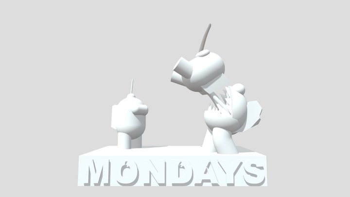 Among Us "Mondays" 3D Model