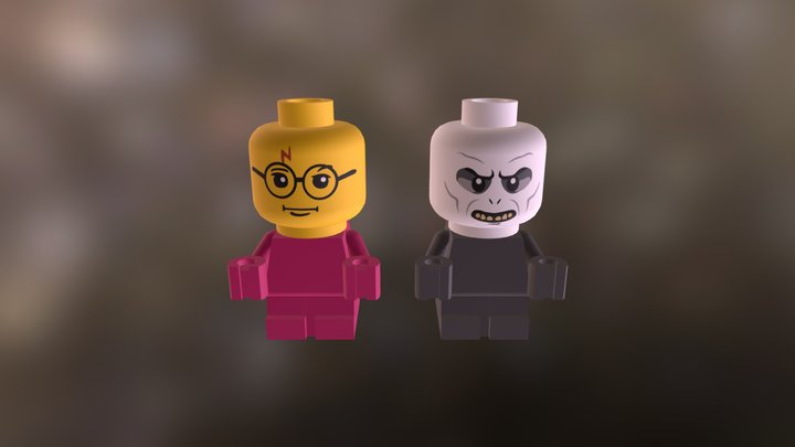 Harry and Voldemort 3D Model