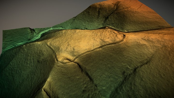 Castle Hill, Oak Hill, Shropshire (UK) – Free 3D Model STL