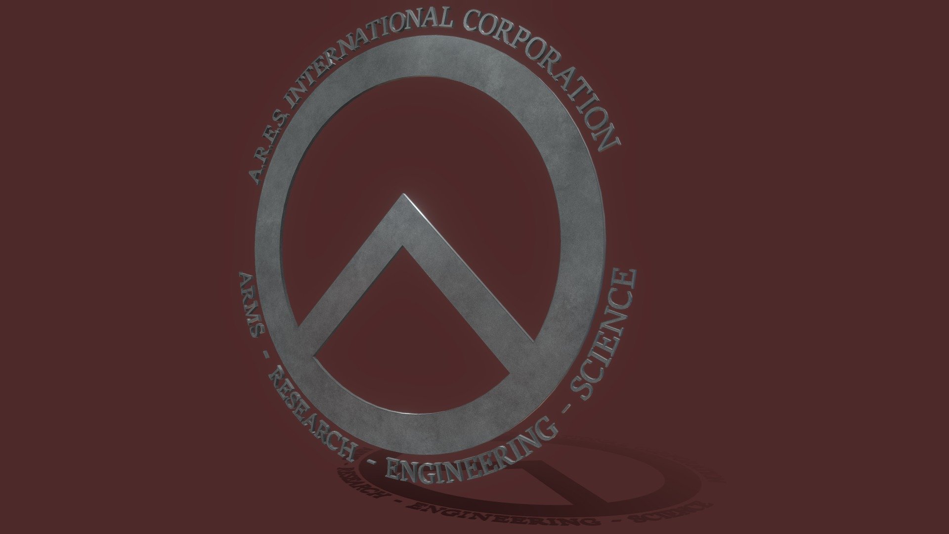 A.R.E.S. metal wall logo