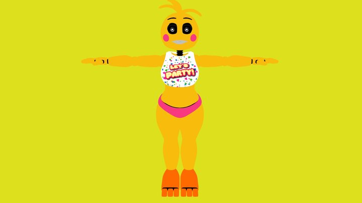 Toy chica love teste 3D Model