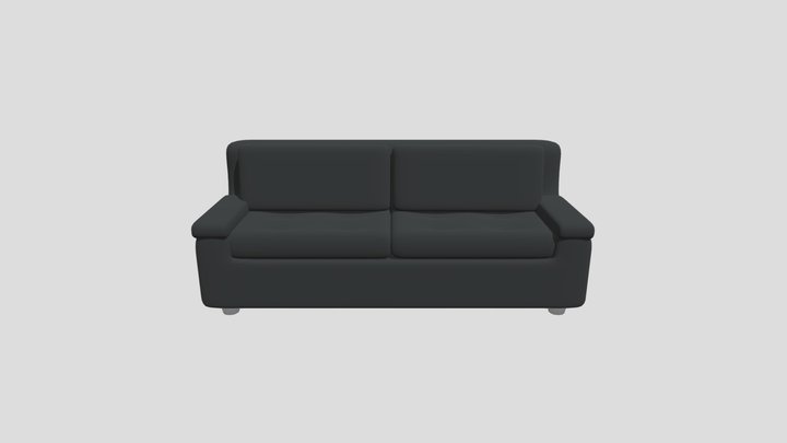 Basic Black Sofa 3D Model