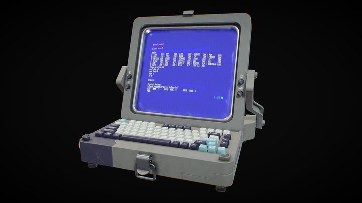 Sci Fi Laptop alternative 90s 3D Model