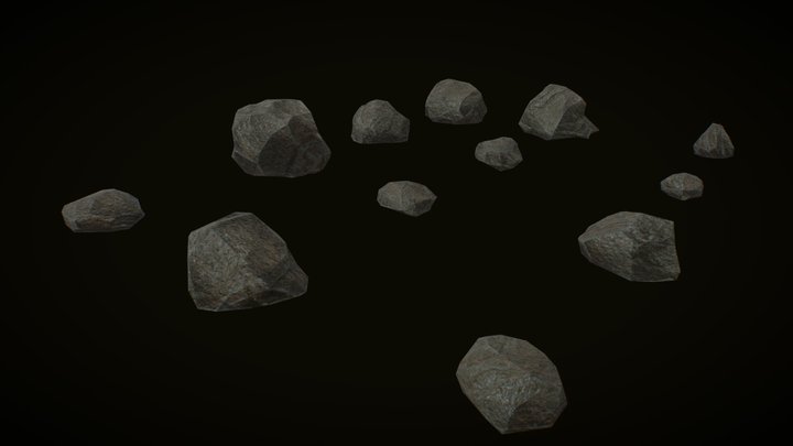 Low poly Stones – Modèle 3D gratuit STL