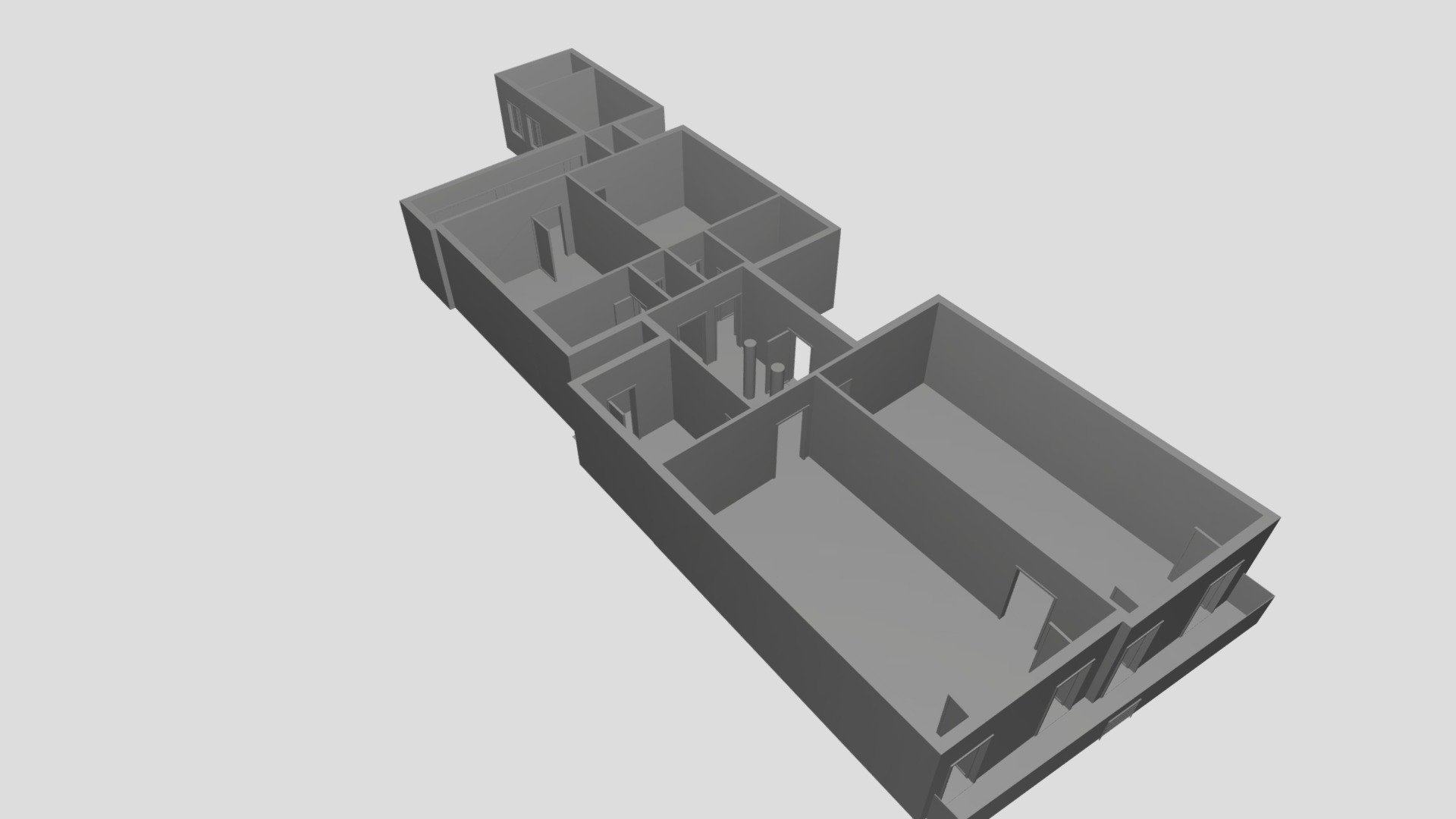 Edificio In Scala HO 1:87 - PTF DESIGNS Appartamento/Sfondo 3D - Già Assemblato