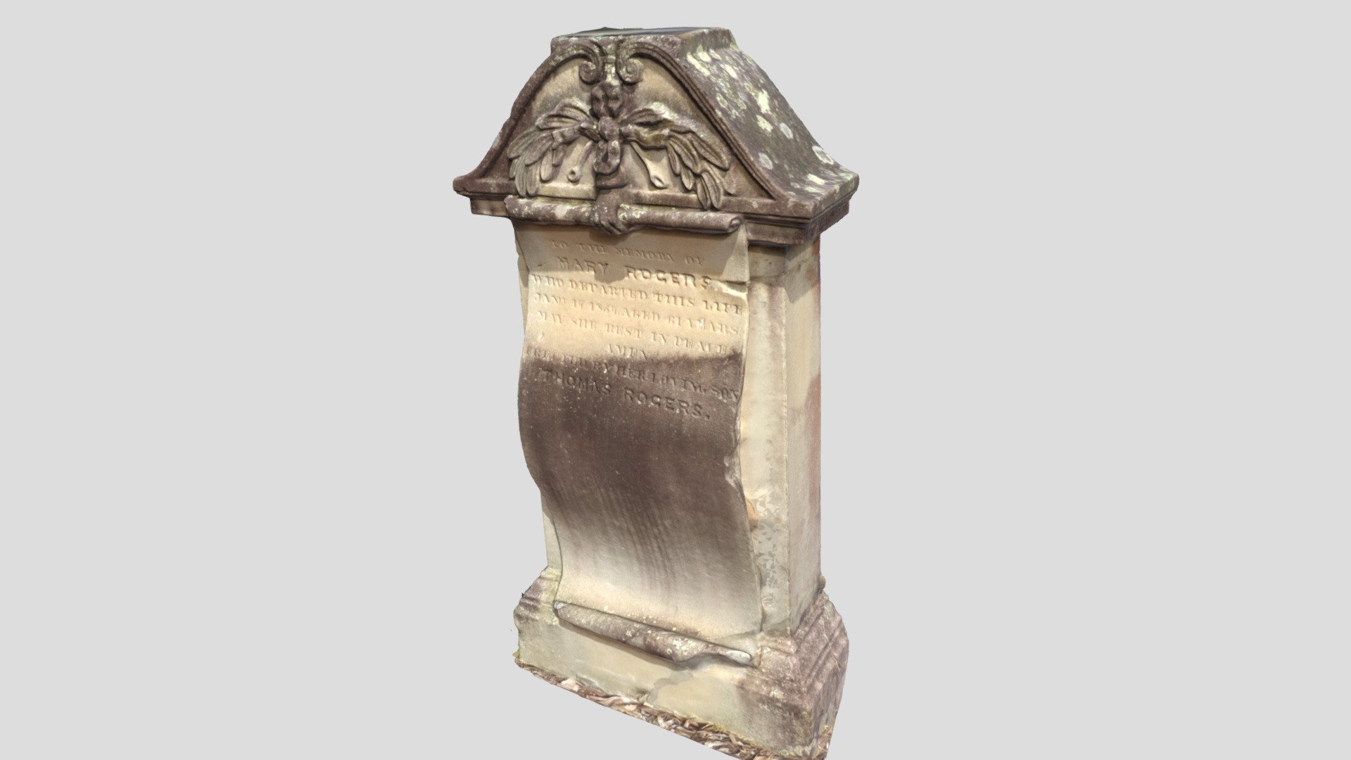 Carved headstone - St Patricks Parramatta.