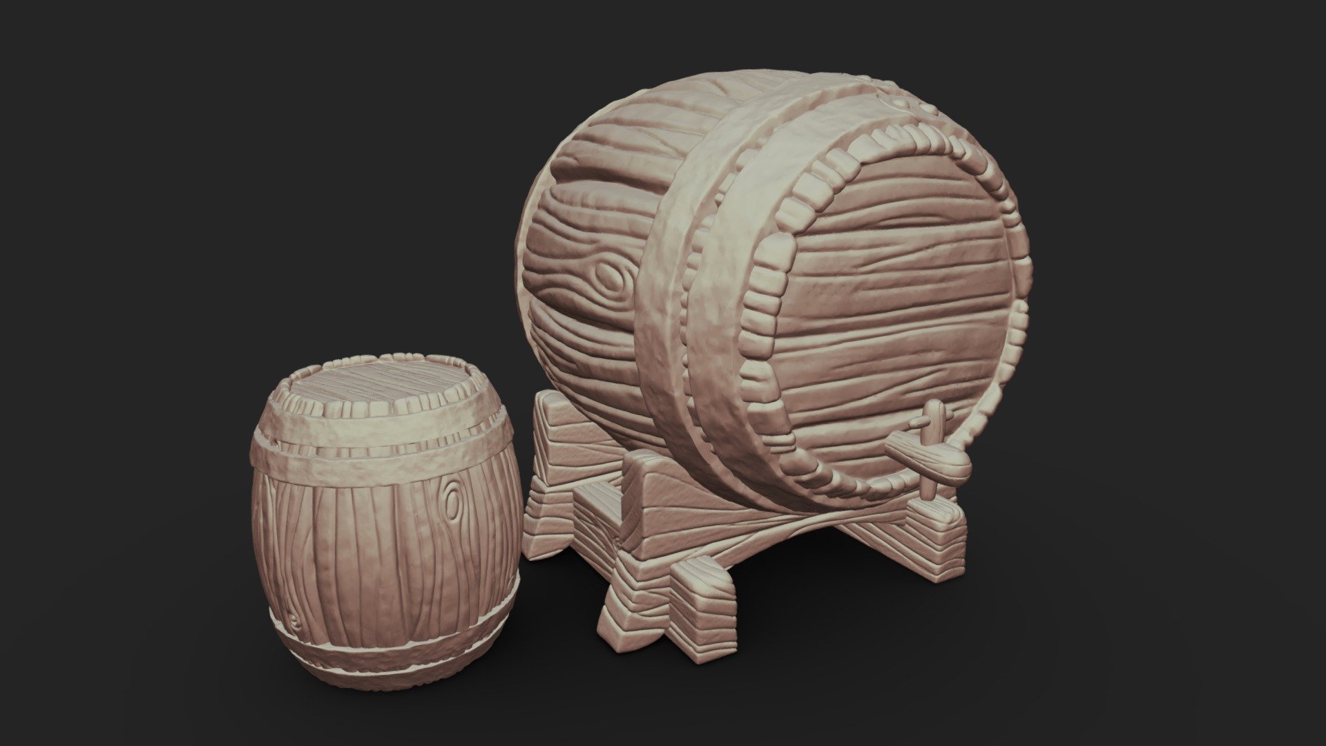 wooden-barrels-printable-buy-royalty-free-3d-model-by-wildart3d