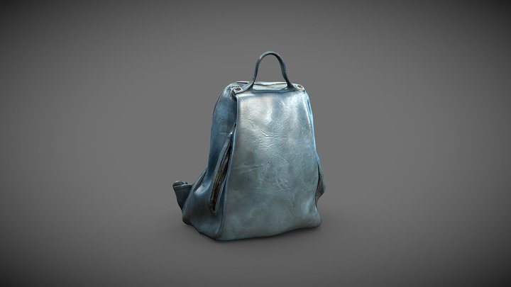 Blue Backpack 3D Scan 3D Model
