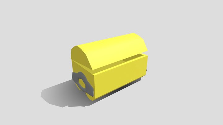 Yellow Treasure Chest 3D Model