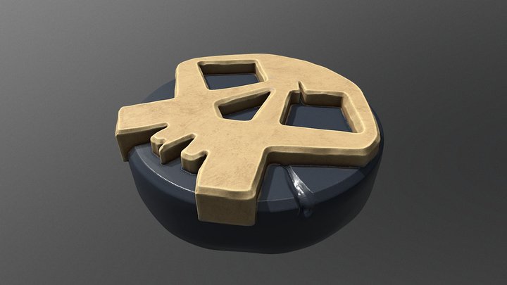 Sea of thieves skull fort key - 3d print model 3D Model