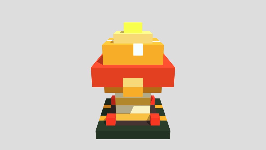 Golden Mushroom - Voxel 32x32 (Animated)