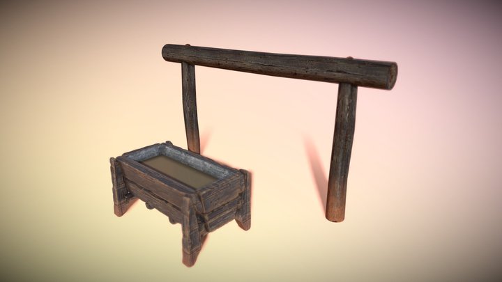 Horse Hitch Game Ready 3D Model