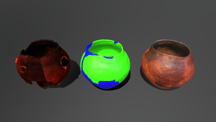 Eksponat 3 - proces rekonstrukcji popielnicy 3D Model