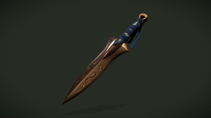 Sculpted dagger 3D Model