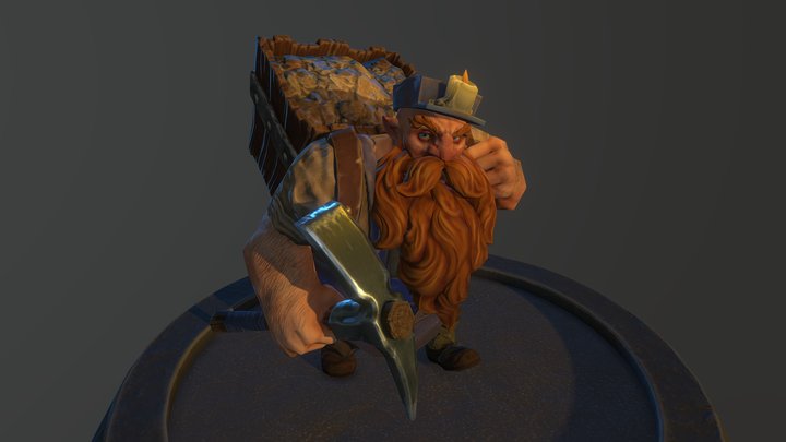Miner in DwarfHeim 3D Model