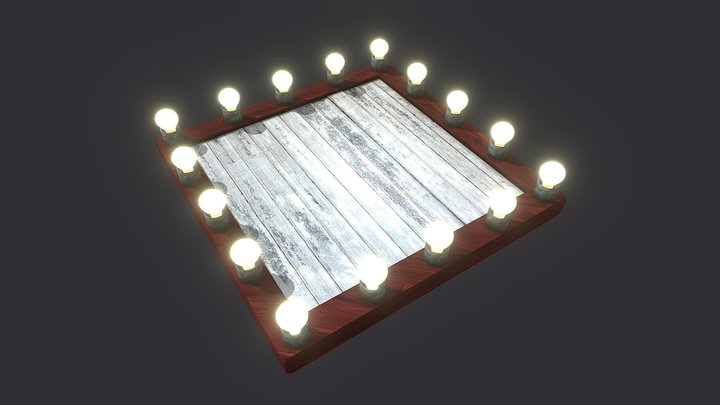 Show Board with lights 3D Model