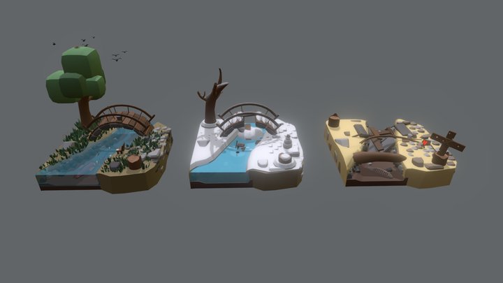 Life circle island 3D Model