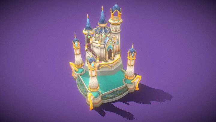 golden castle 3D Model