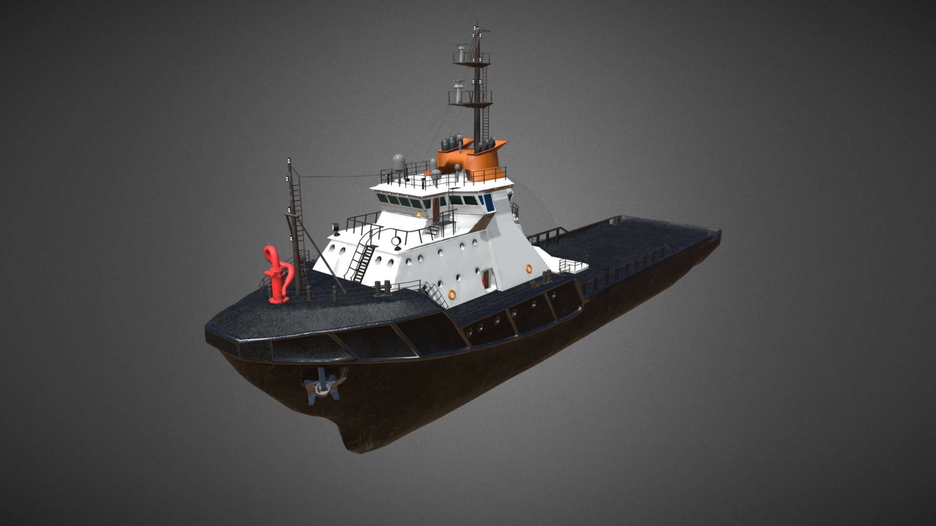 3D model Icebreaker. Offshore ship. - This is a 3D model of the Icebreaker. Offshore ship.. The 3D model is about a large ship in the water.