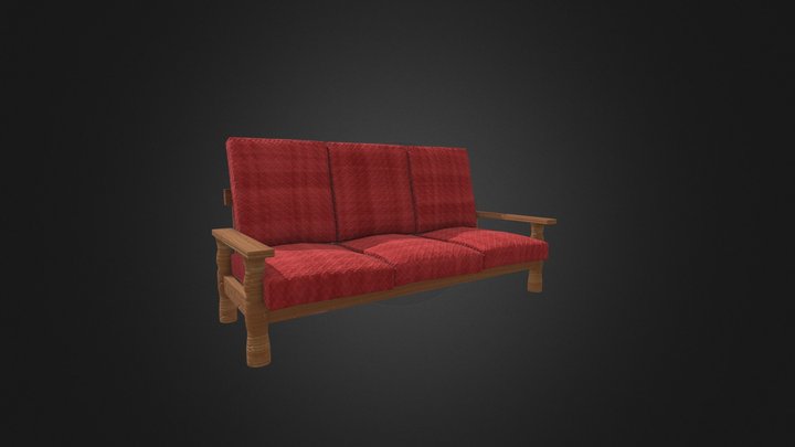 Sånn sofa farmoren din har på hytta 3D Model