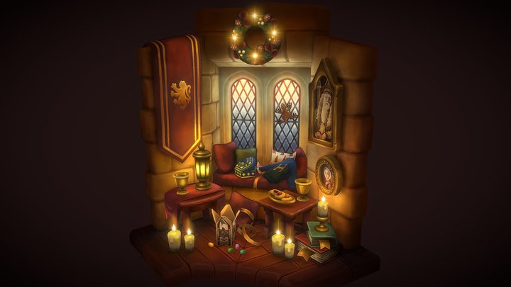Christmas Morning at the Gryffindor Dormitory 3D Model