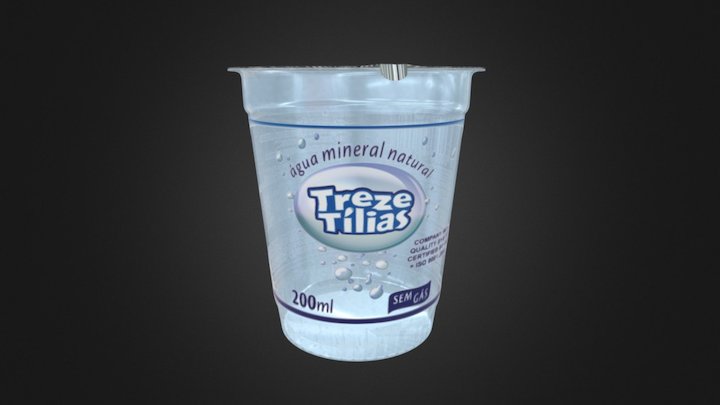 Água Mineral em Copo 200ml 3D Model