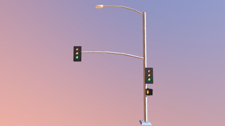 PS1 or PSX Traffic Light Street Asset (Remake)