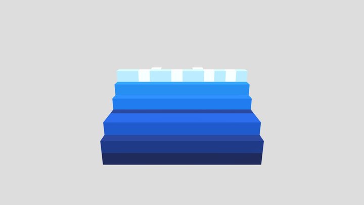 Small Wave - Voxel 32x32 – Kostenloses 3D-Modell STL