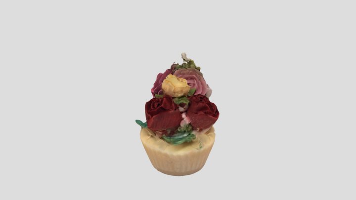 Handmade flower candles 3D Model