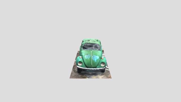 Green Beetle 3D Model