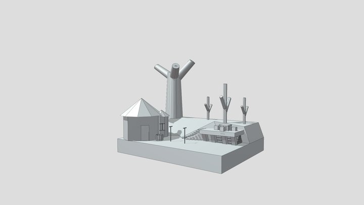 1ANI20N_Debondt_Amber_Diorama_Forest Loner 3D Model
