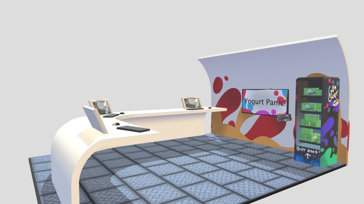 Yogurt Panic! Stand 3D Model