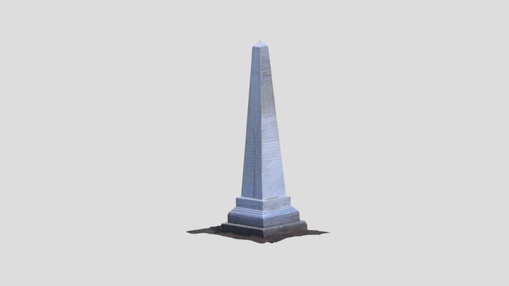 Robert Moore Cunningham's grave monument 3D Model