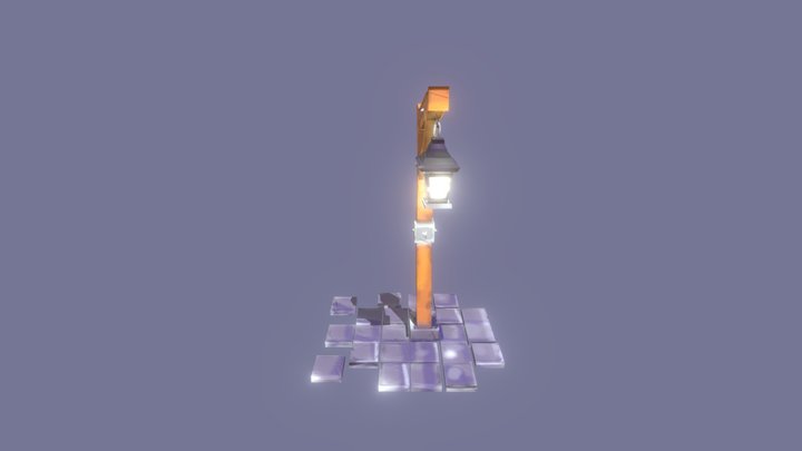 Stylized Streetlight 3D Model