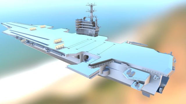 USS CVN-76 Ronald Reagan Textured02 3D Model